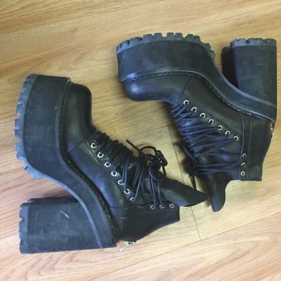 UNIF thrash leather lace up boot shoe - Picture 3 of 4